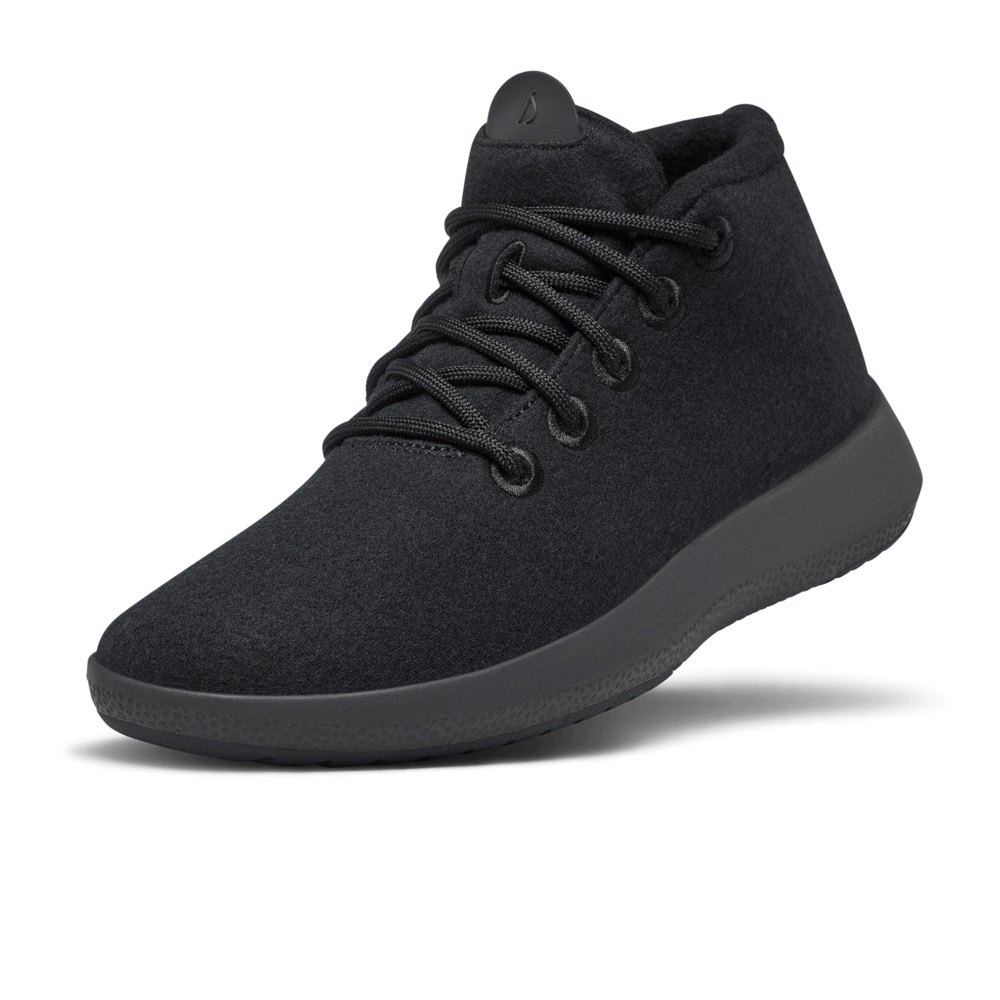 Allbirds Men's Boots Black - Wool Runner-up Mizzles - 12809TDHQ